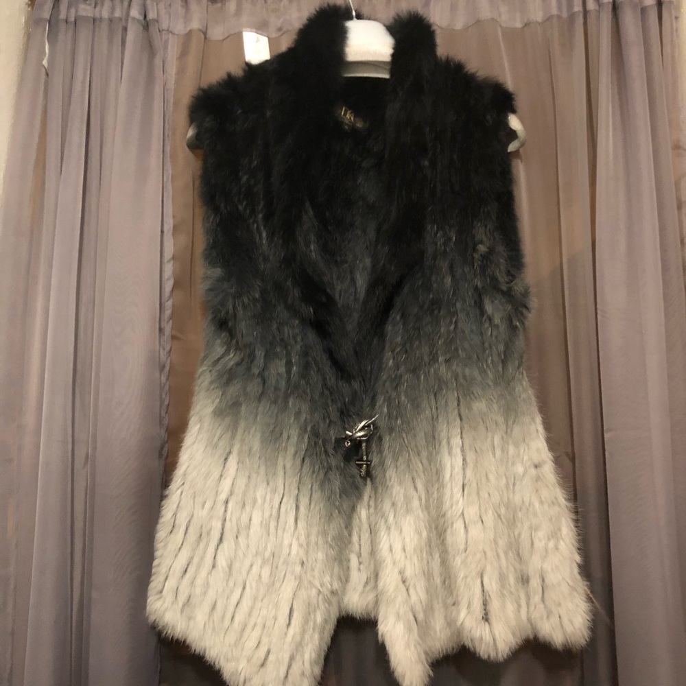 Rabbit Fur Ombre Vest.